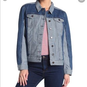 STS BLUE Boyfriend Contrast Jean Denim Jacket nwt